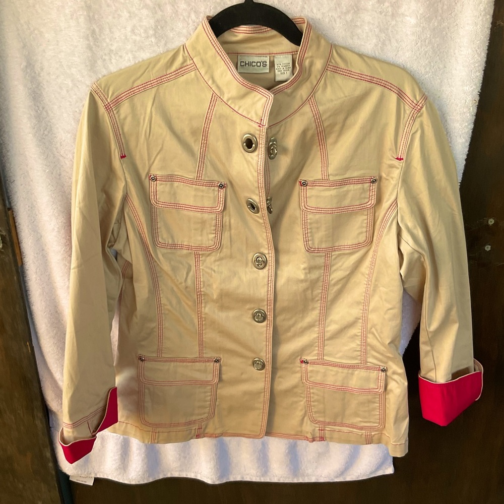 Chico’s Apparel Locke Jacket SEP Stone; NWT; M/8